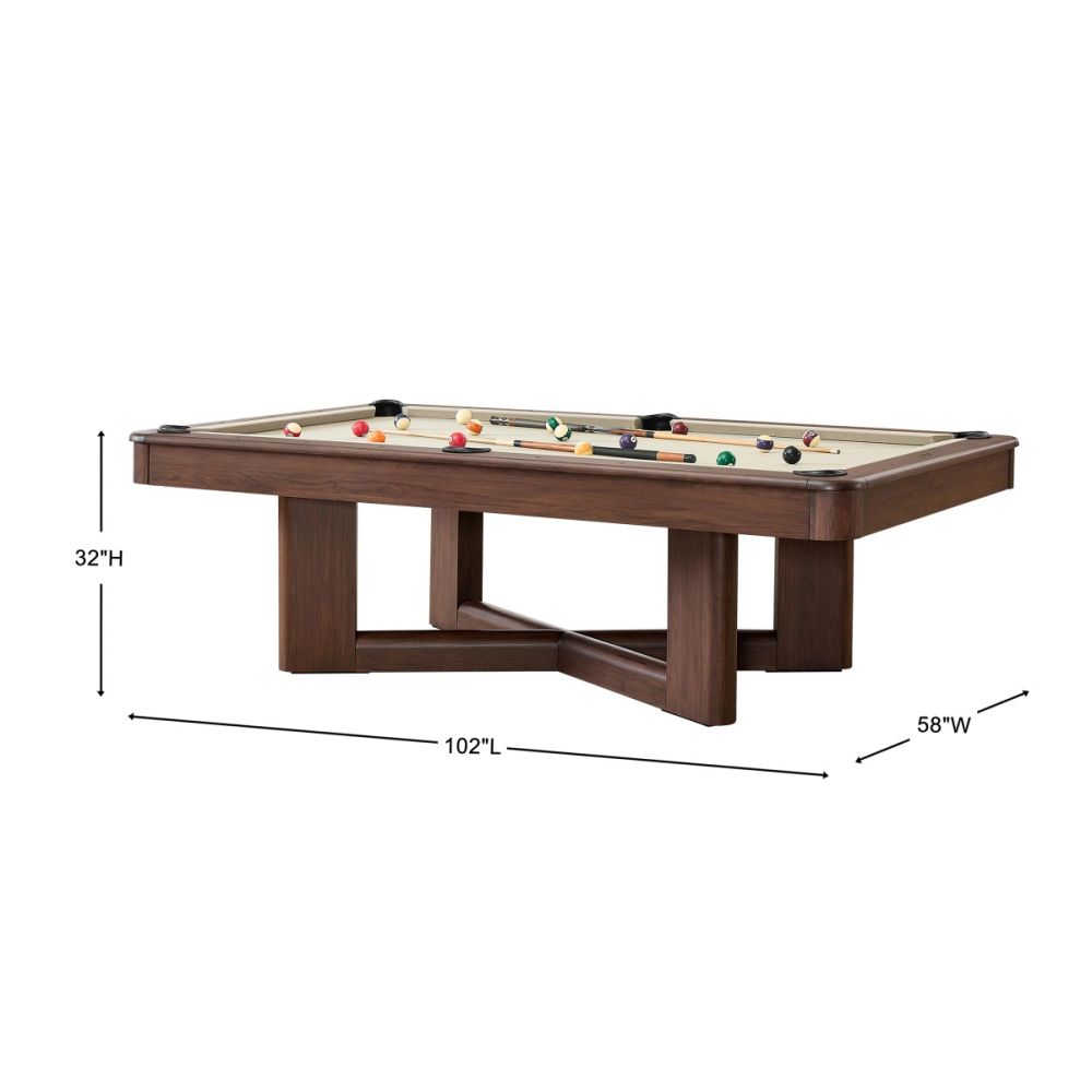 8′ Ashford Pool Table (Dark Walnut)