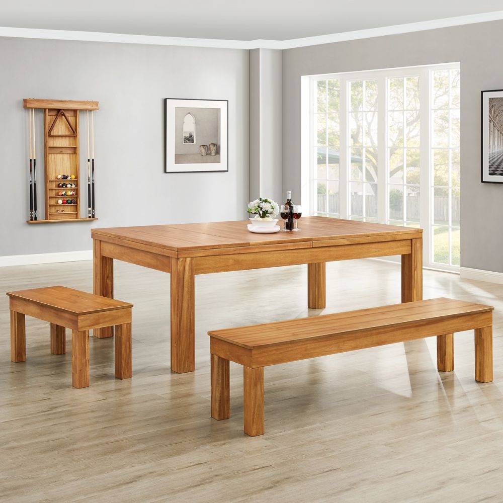 7′ & 8′ Penelope Pool Table w/Dining Top (Acacia)