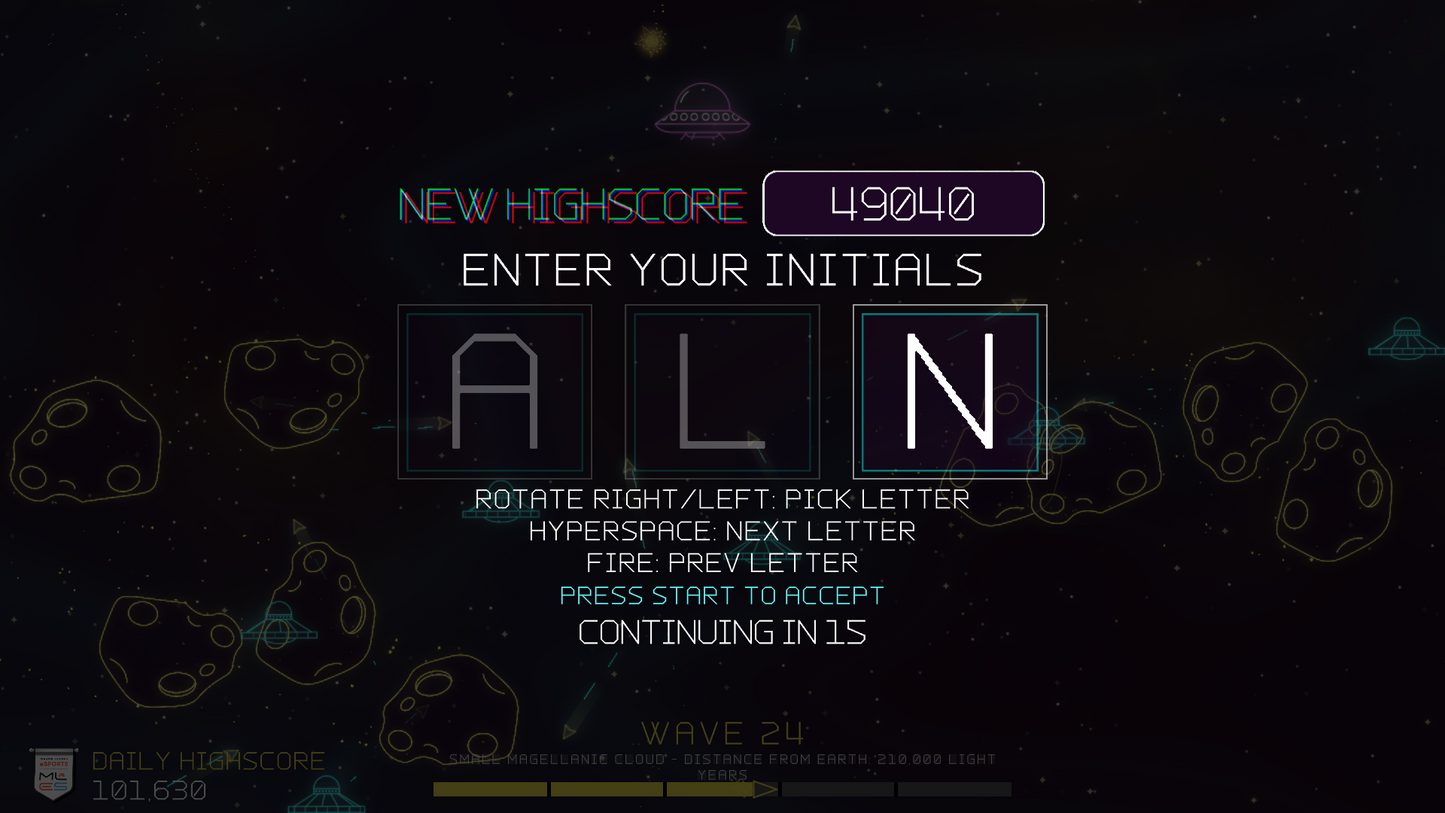 Asteroids Recharged Pro+ - 2 Player