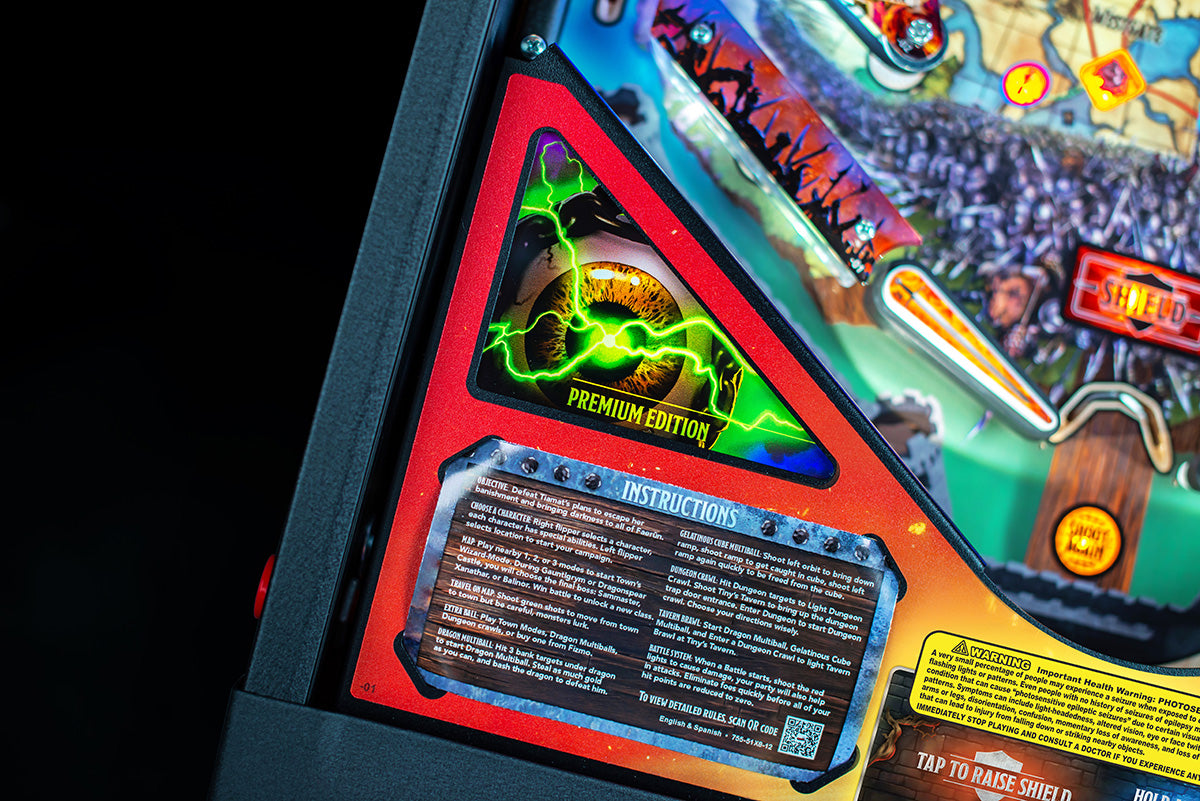 Dungeons & Dragons, The Tyrant's Eye (Premium) Pinball Machine (PRE-ORDER DEPOSIT)