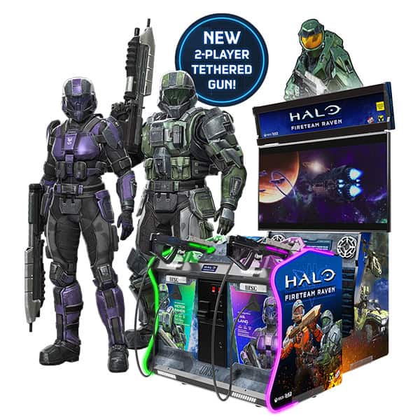 Halo Fireteam Raven 2 Player Tethered Arcade Game