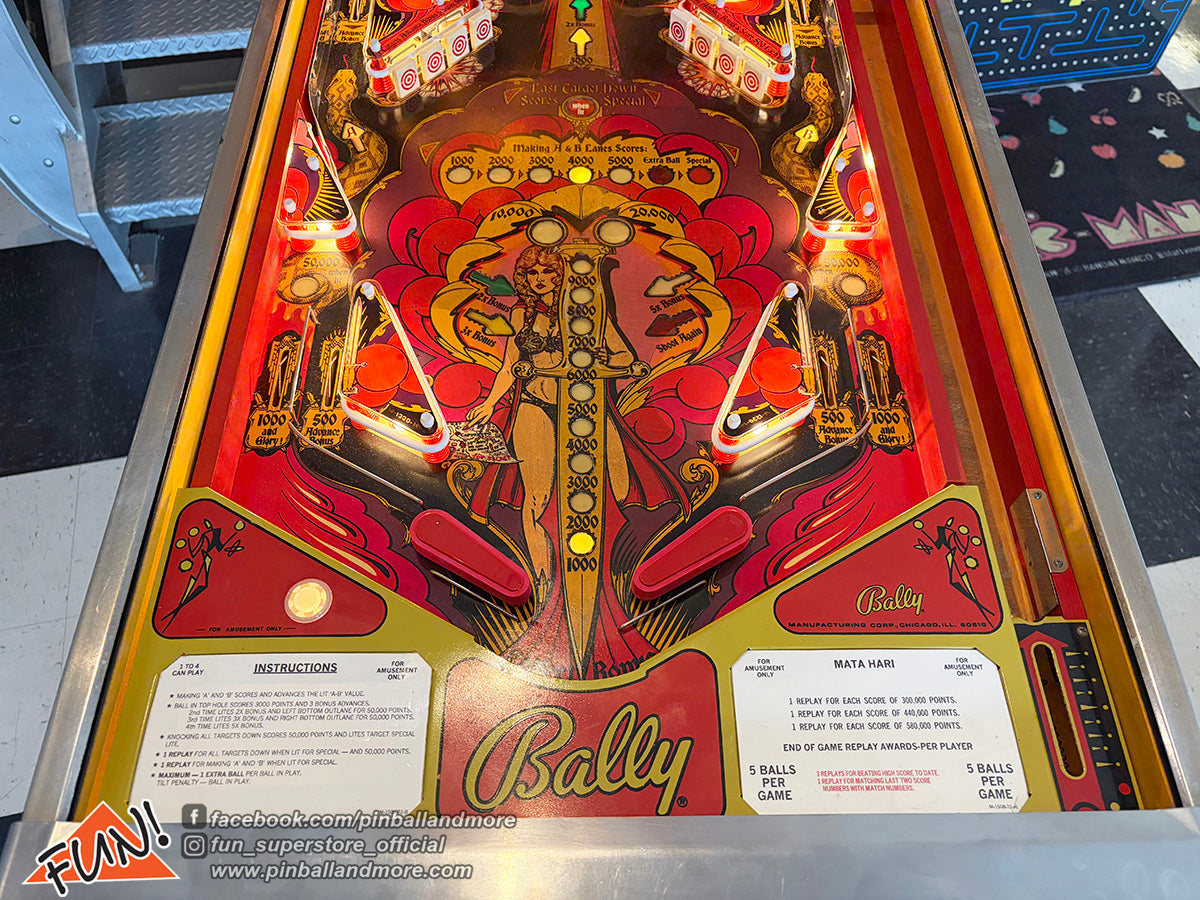 1978 Bally Mata Hari Pinball Machine - NICE!