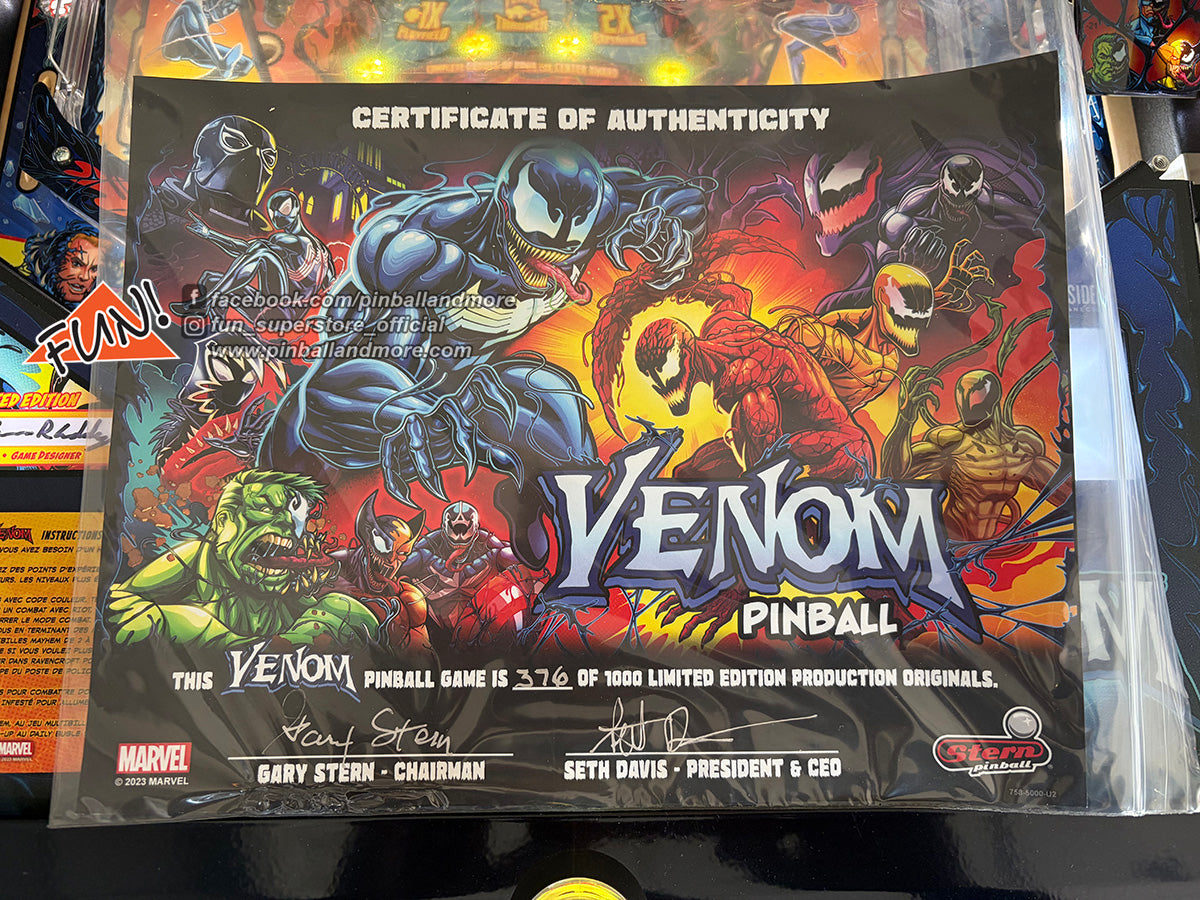 Venom (Limited Edition #376) Pinball Machine - HOME USE ONLY w/EXTRAS!