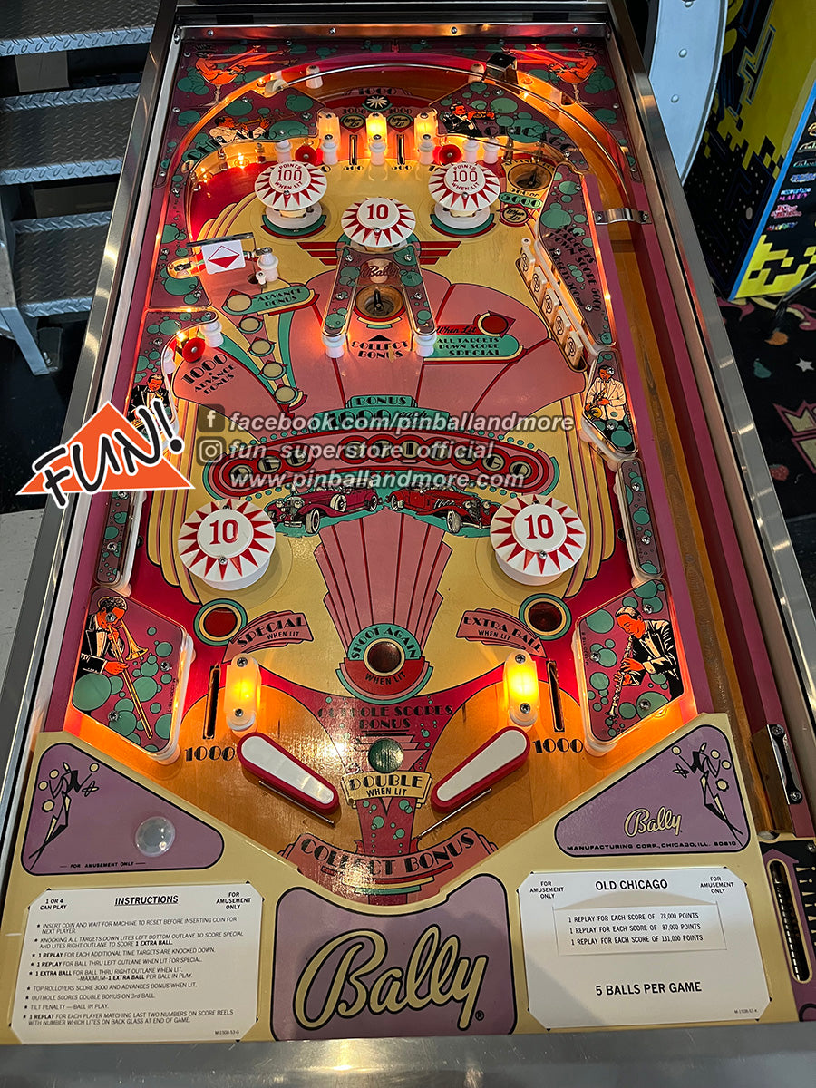 Old Chicago Pinball Machine