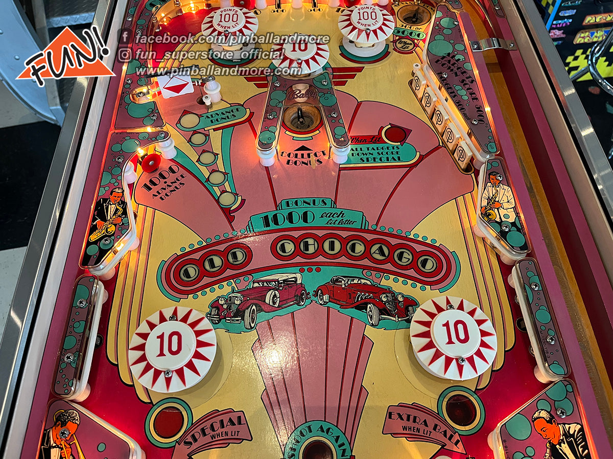 Old Chicago Pinball Machine