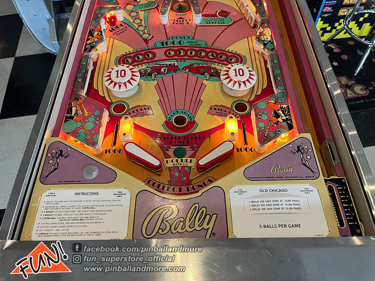 Old Chicago Pinball Machine