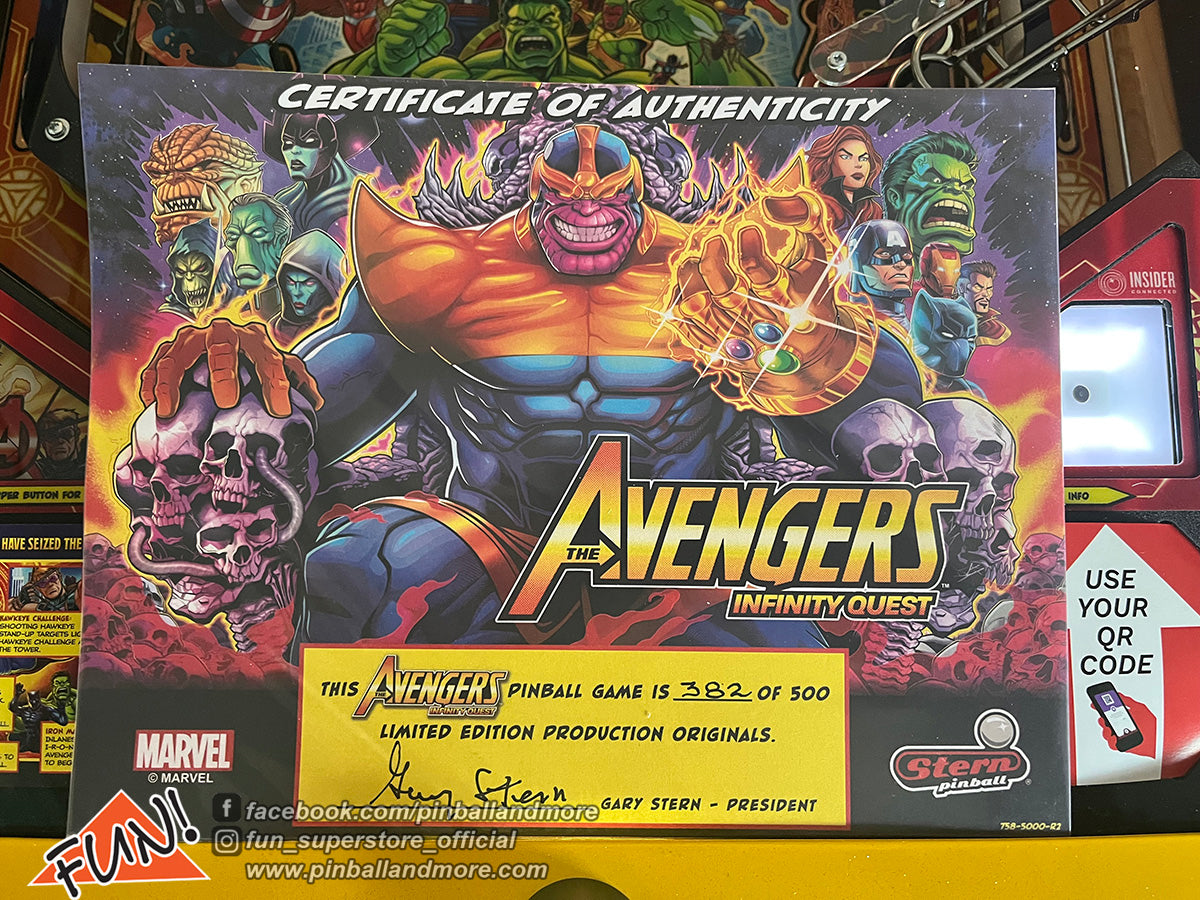 Avengers: Infinity Quest (Limited Edition #382 of 500) Pinball Machine - HUO