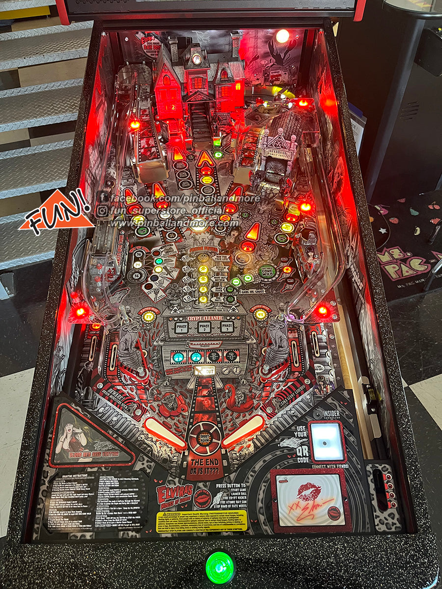 Elvira's House of Horrors (Blood Red Kiss Limited Edition #164) Pinball Machine w/Topper