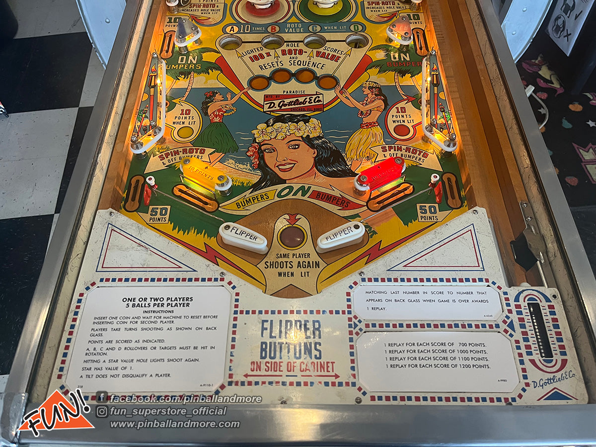Paradise Pinball Machine