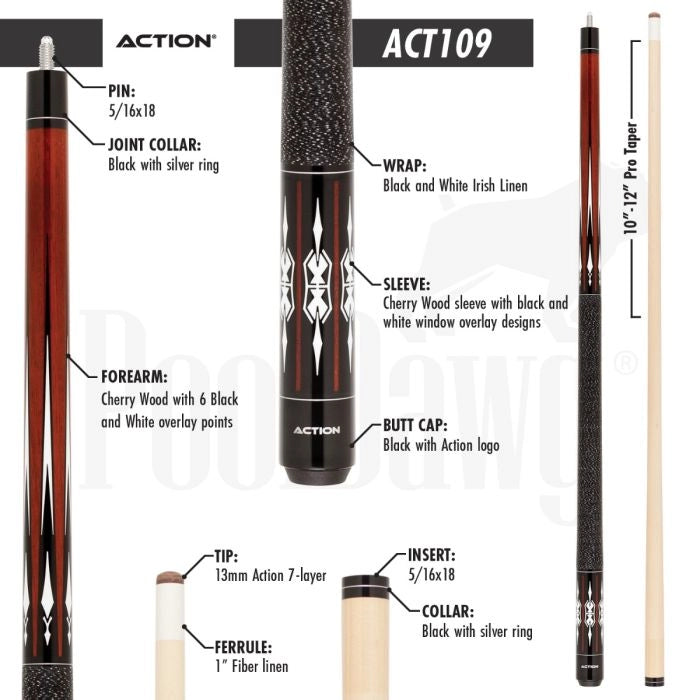 Action ACT109 Pool Cue (19 oz)
