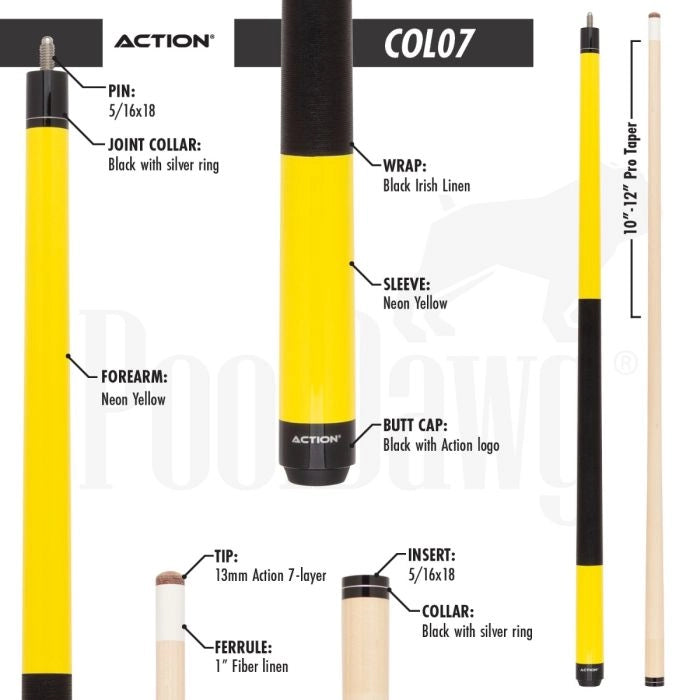 Action Starter COL07 Yellow Cue (19 oz)