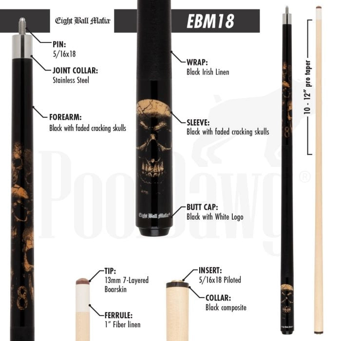 Eight Ball Mafia EBM18 Pool Cue (21 oz)