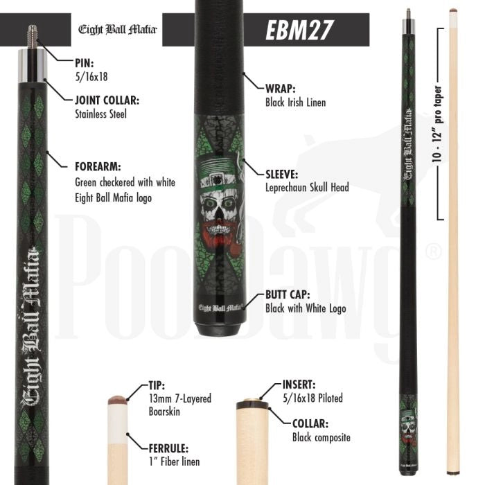 Eight Ball Mafia EBM27 Pool Cue (19 oz)