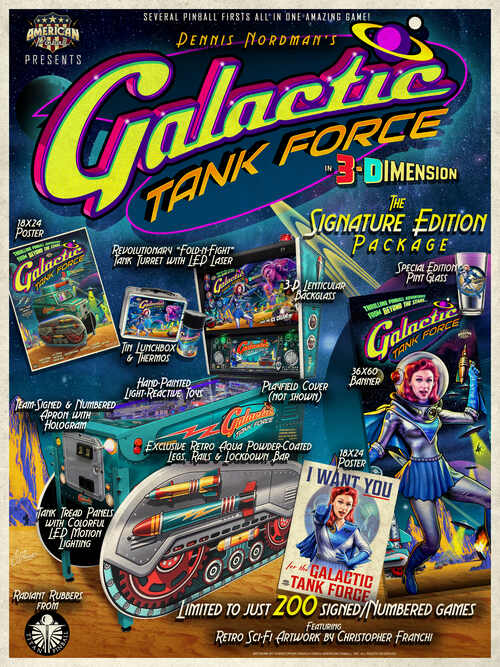 Galactic Tank Force (Signature Edition) Pinball Machine - NEW
