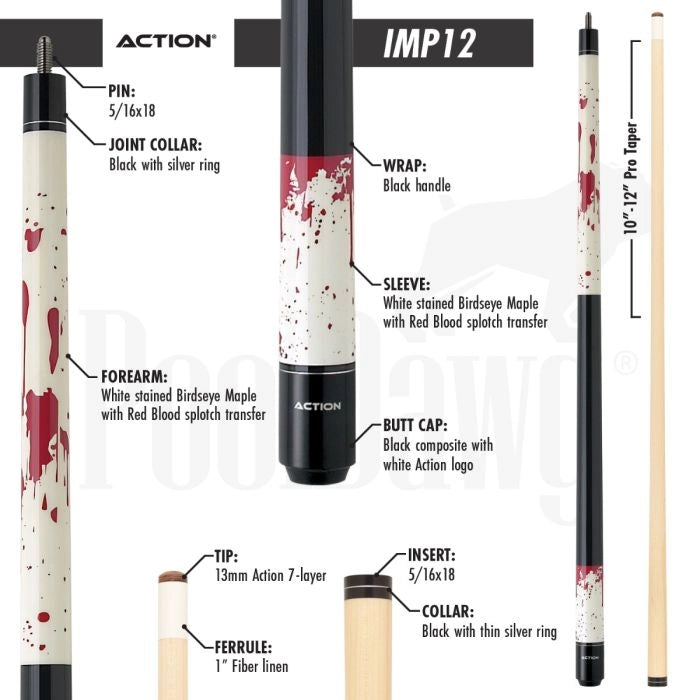 Action Impact IMP12 Pool Cue (19 oz)