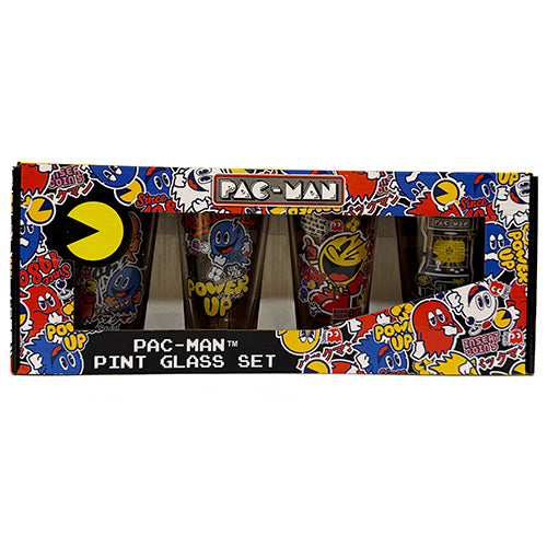 Pac-Man Pint Glasses (Set of 4) - Sticker Bomb