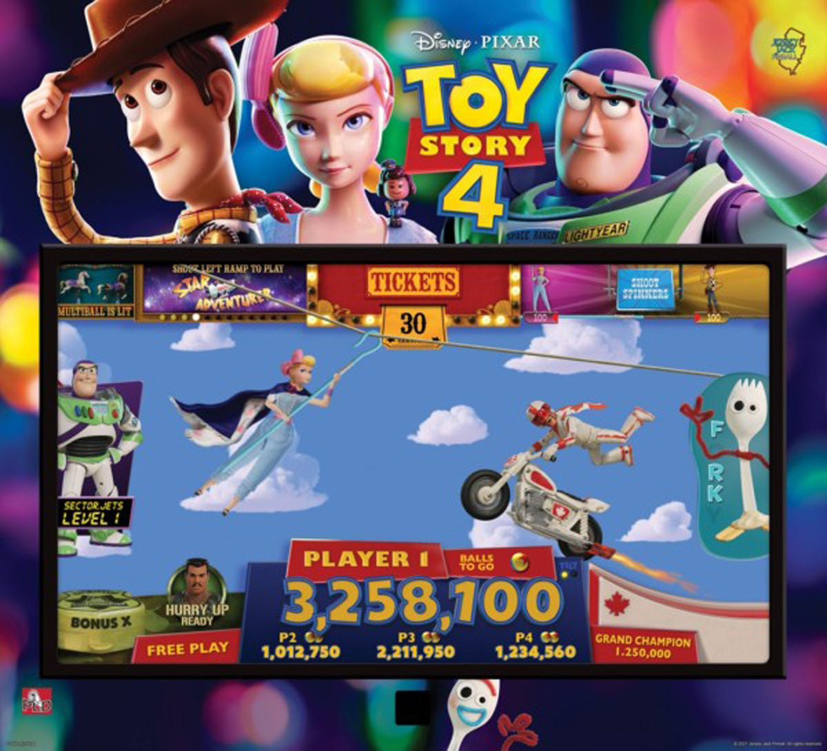 Toy Story 4 (Limited Edition) Pinball Machine - NEW