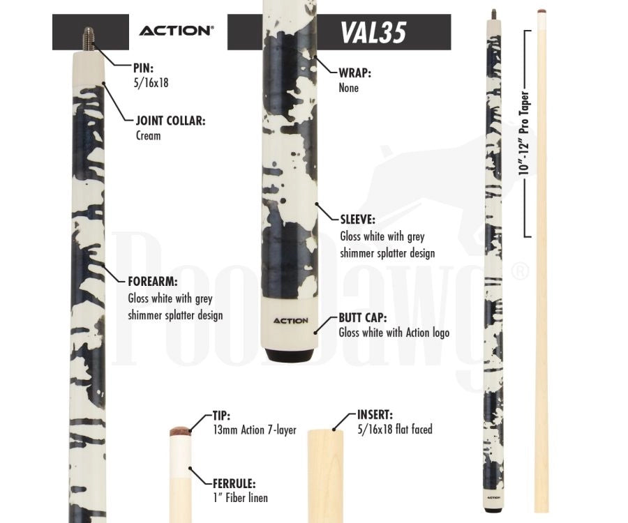 Action VAL35 Pool Cue (19 oz)