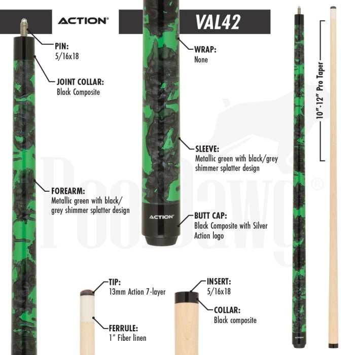 Action Value VAL42 Pool Cue (19 oz)