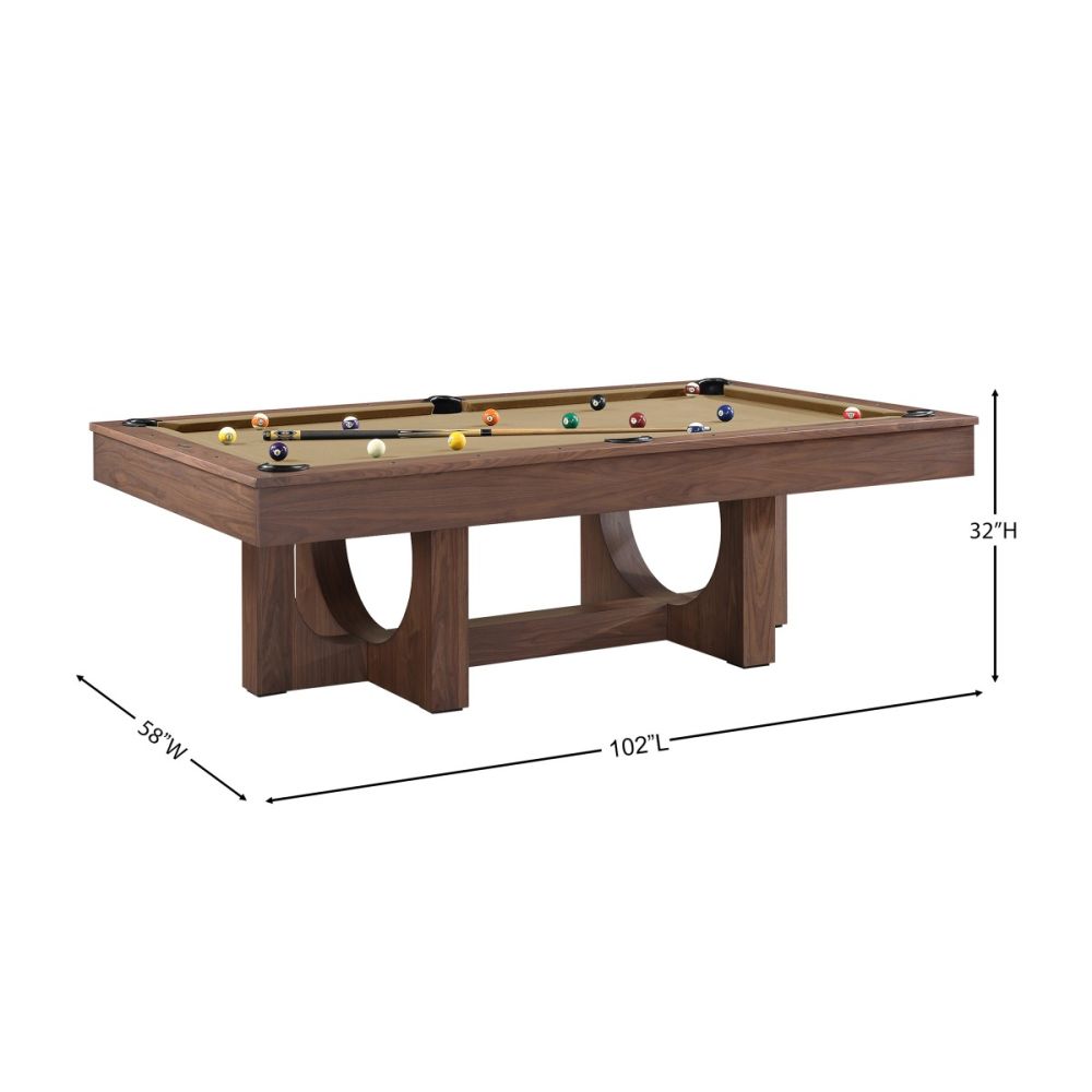 8′ Rowan Pool Table (Light Walnut)