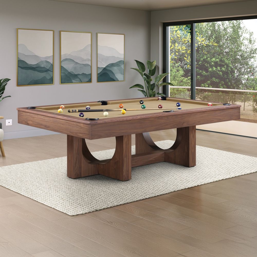 8′ Rowan Pool Table (Light Walnut)