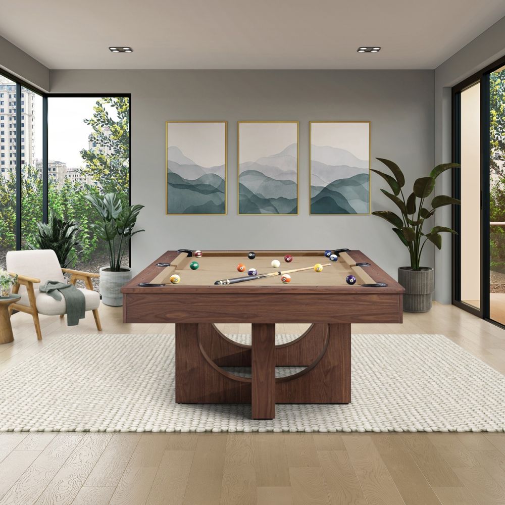 8′ Rowan Pool Table (Light Walnut)