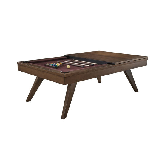 8′ Oslo Pool Table (Whiskey) w/Dining Top