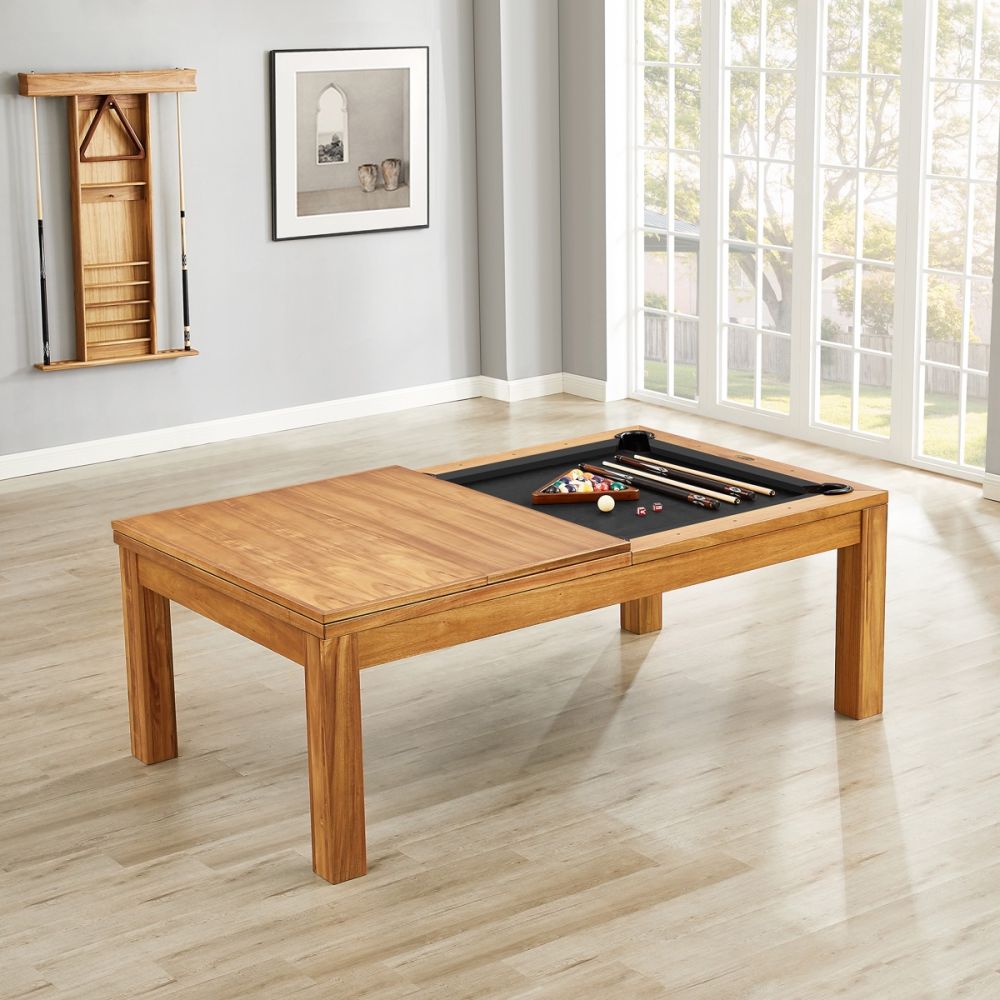 7′ & 8′ Penelope Pool Table w/Dining Top (Acacia)