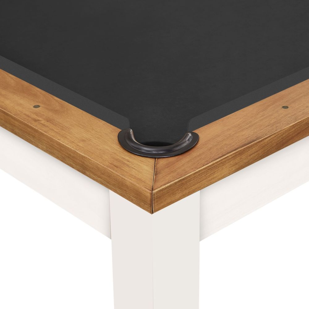 7' & 8' Penelope II Pool Table w/Dining Top (Acacia & White)