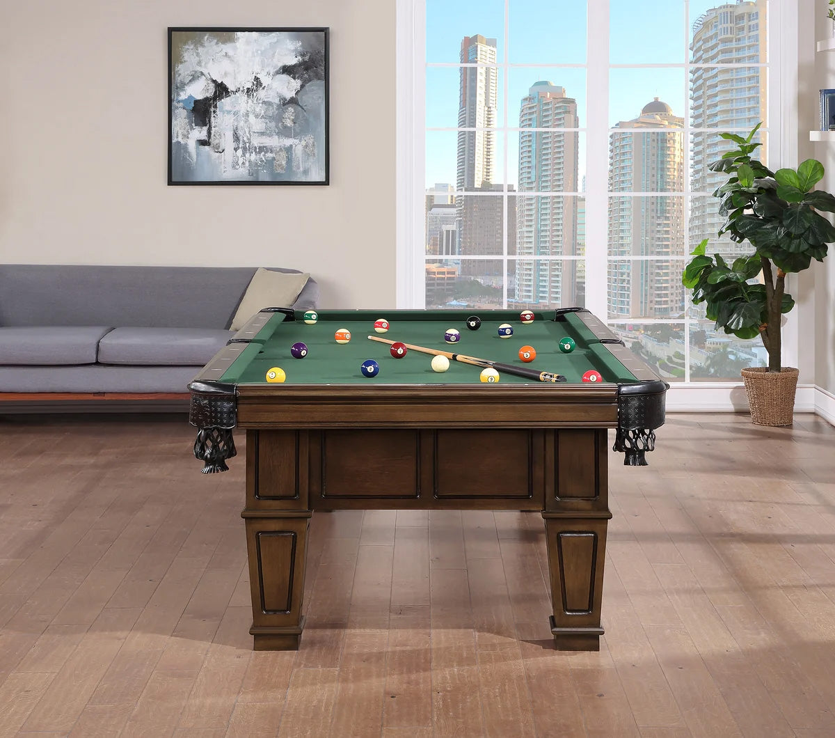 Brewster 8' Pool Table (Brown Walnut)