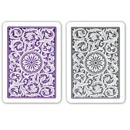 Copag 1546 100% Plastic Playing Cards - Standard Size (Poker) Jumbo Index Purple/Grey Double Deck Set