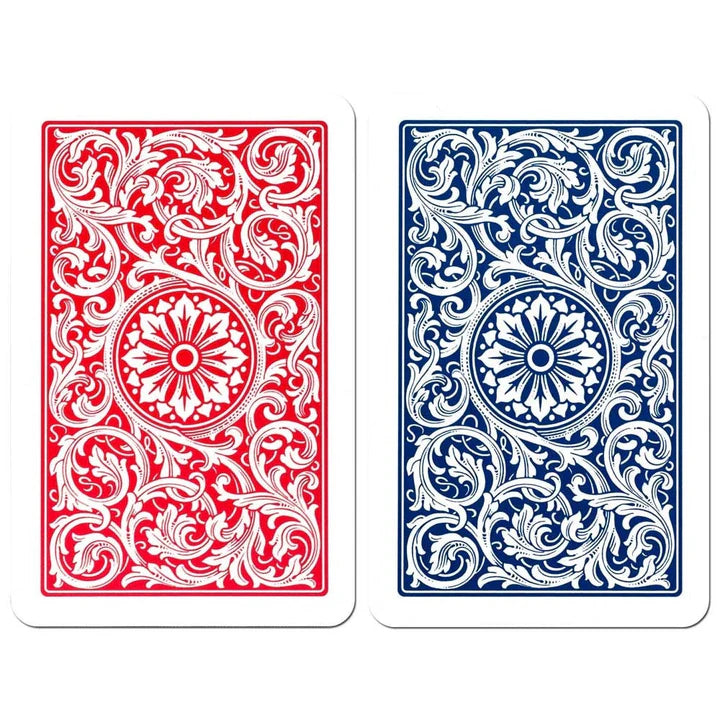 Copag 1546 100% Plastic Playing Cards - Narrow Size (Bridge) Jumbo Index Red/Blue Double Deck Set