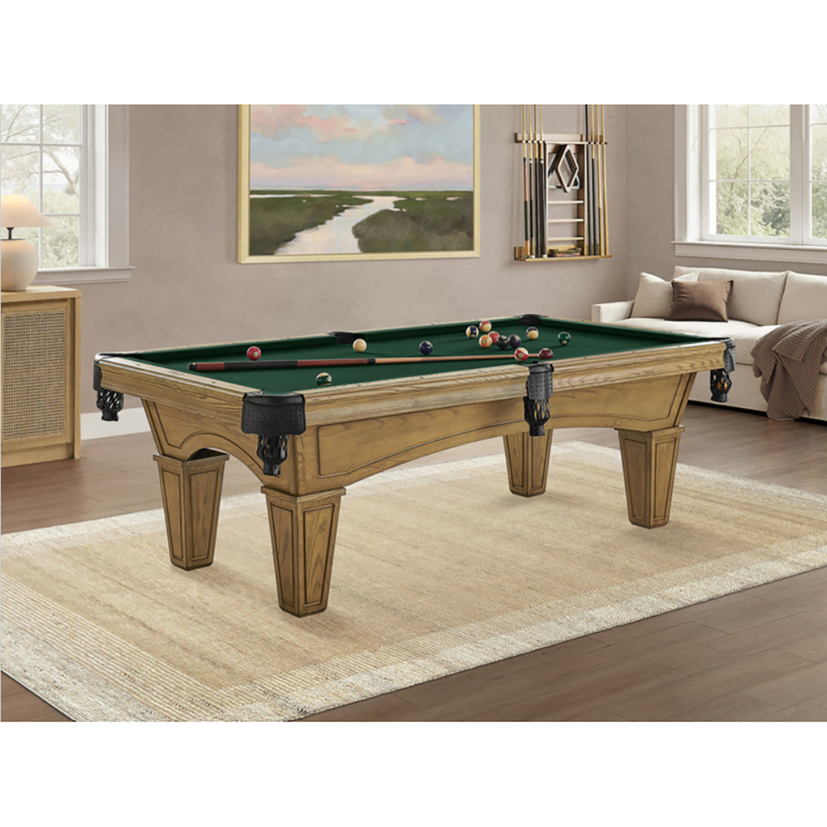 Hayden 8' Pool Table in Wheat (Various Leg Styles)