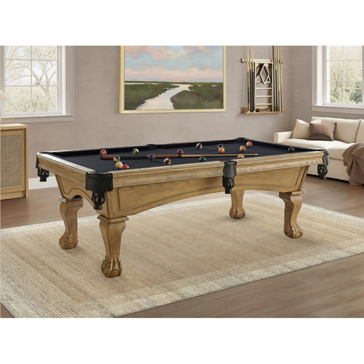 Hayden 8' Pool Table in Wheat (Various Leg Styles)