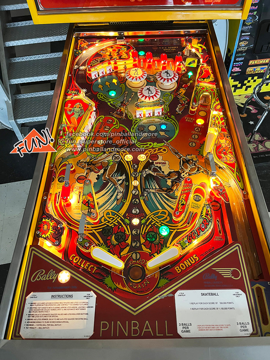 1980 Bally Skateball Pinball Machine - RESTORED