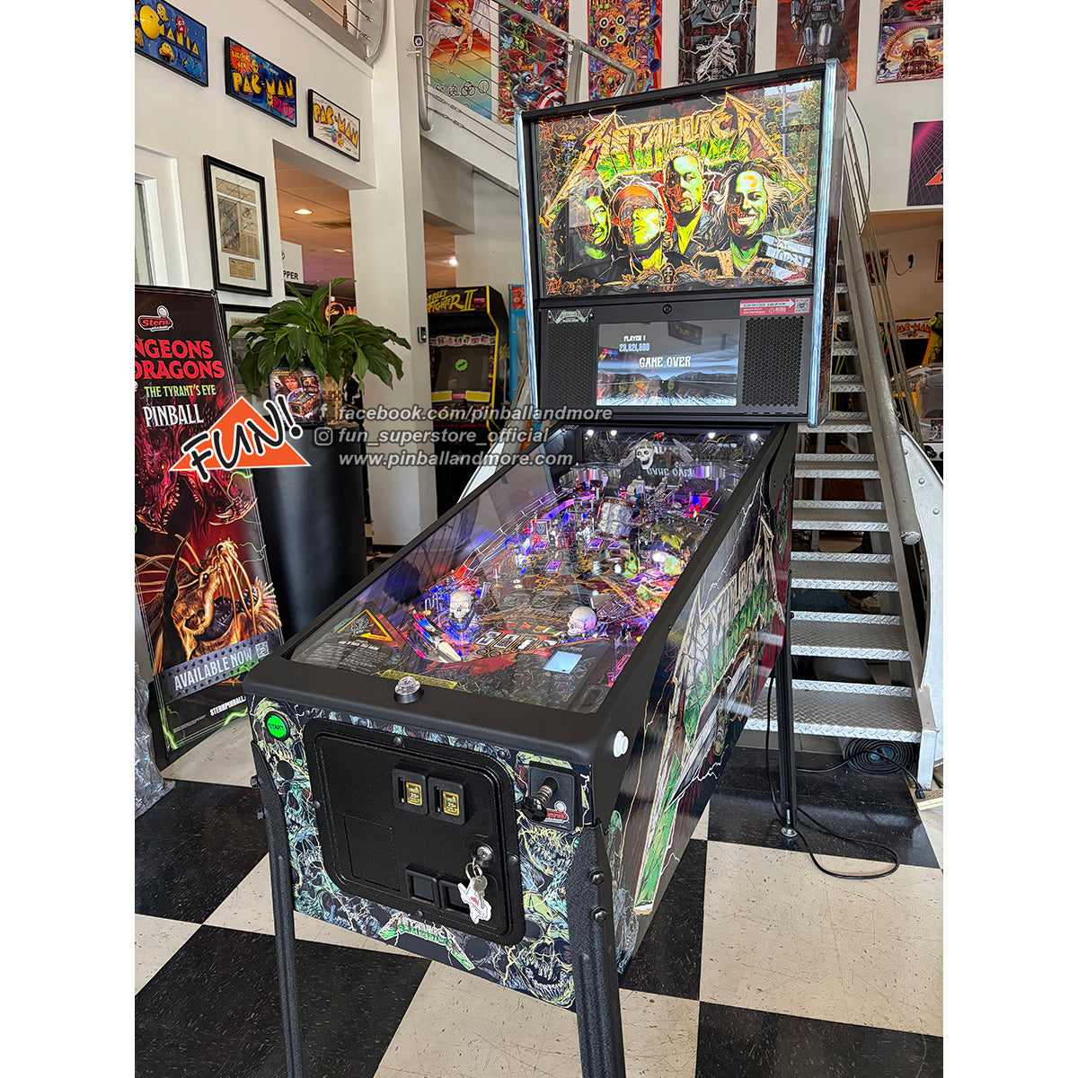 Metallica Remastered (Premium) Pinball Machine - SHOW DEMO MODEL
