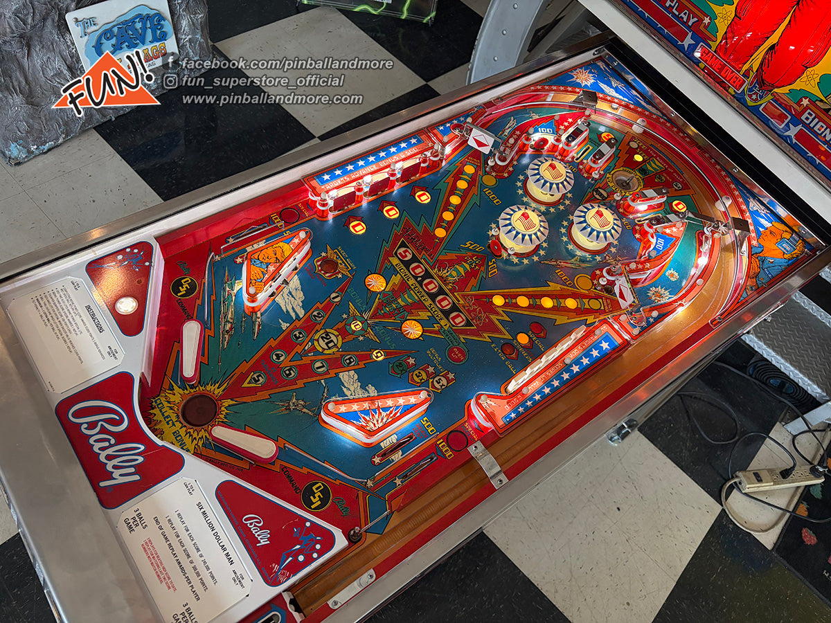 1978 Bally The Six Million Dollar Man Pinball Machine - EXCELLENT CONDITION!