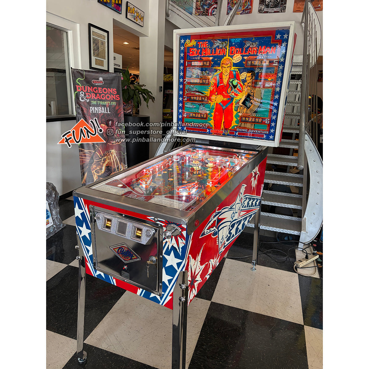 1978 Bally The Six Million Dollar Man Pinball Machine - EXCELLENT CONDITION!