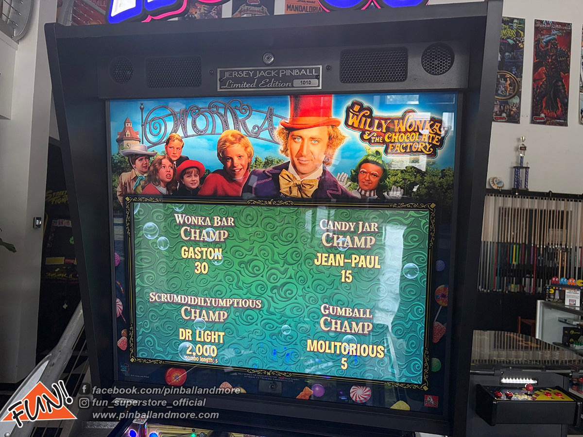 Willy Wonka (Limited Edition #1010) Pinball Machine - LIKE NEW with MODS!