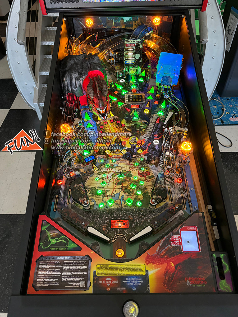 Dungeons & Dragons, The Tyrant's Eye (Premium) Pinball Machine - HUO