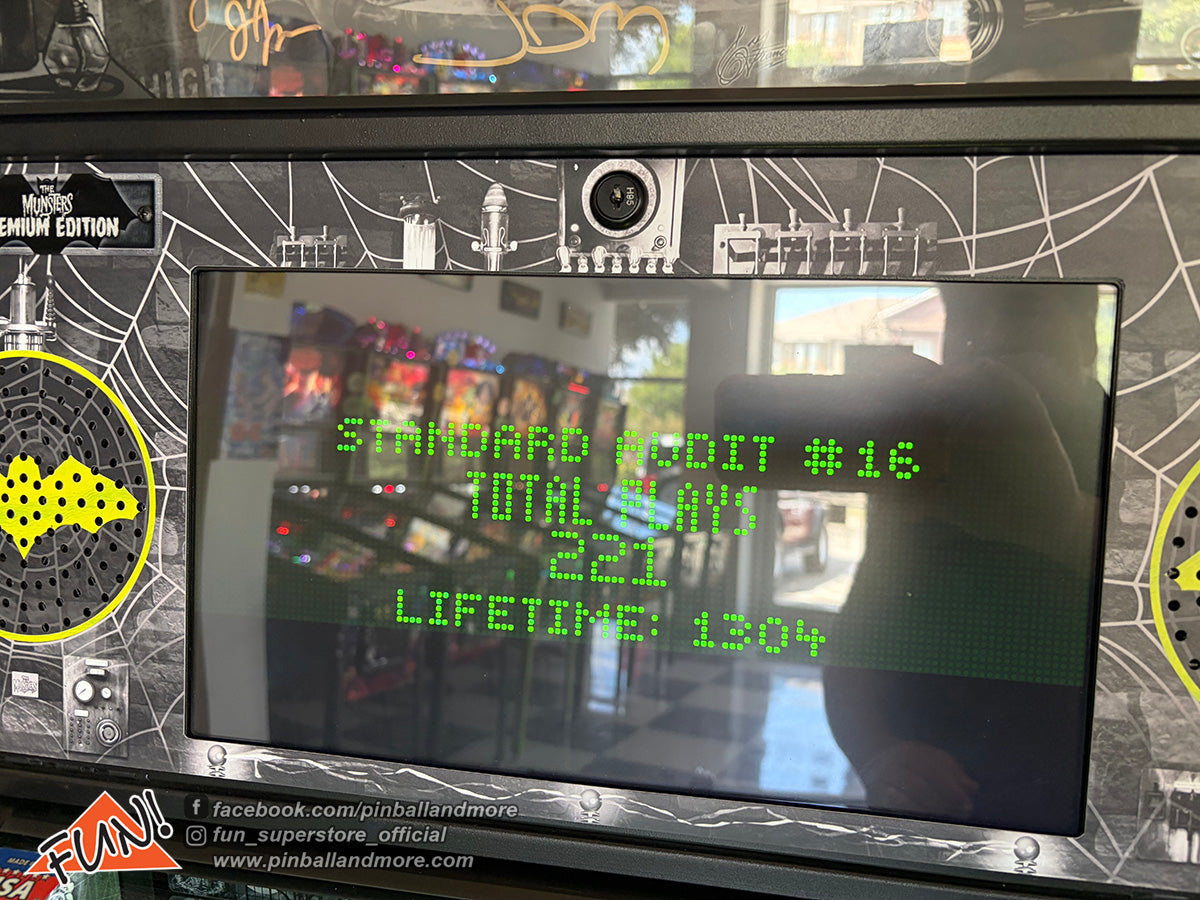 The Munsters B&W (Premium) Pinball Machine - AUTOGRAPHED!