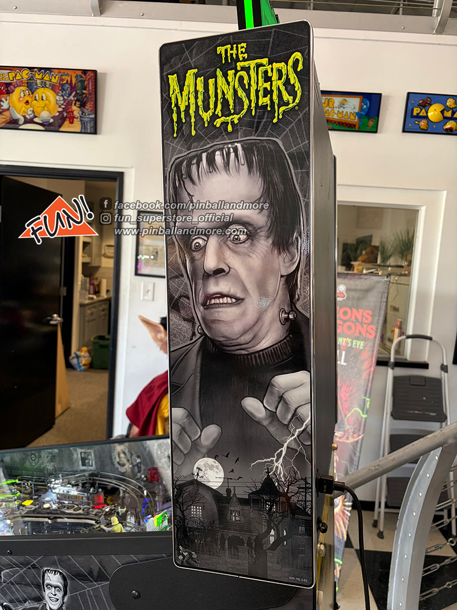 The Munsters B&W (Premium) Pinball Machine - AUTOGRAPHED!