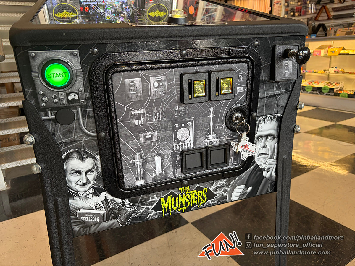 The Munsters B&W (Premium) Pinball Machine - AUTOGRAPHED!