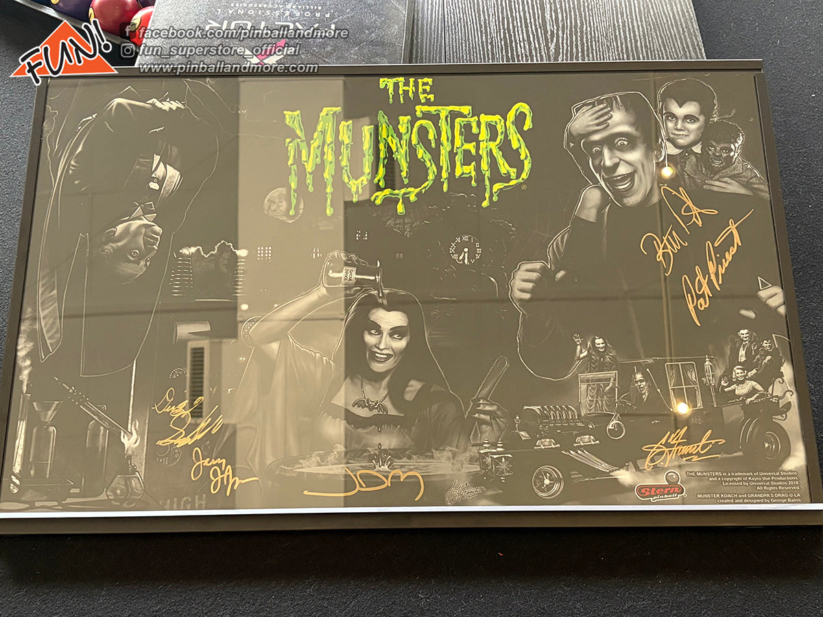 The Munsters B&W (Premium) Pinball Machine - AUTOGRAPHED!