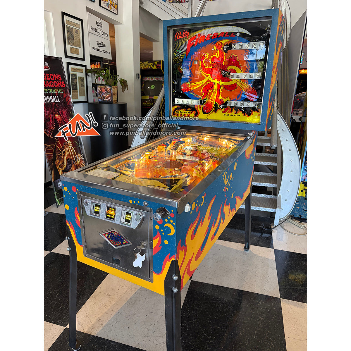 Fireball Pinball Machine - BEAUTIFUL EXAMPLE!