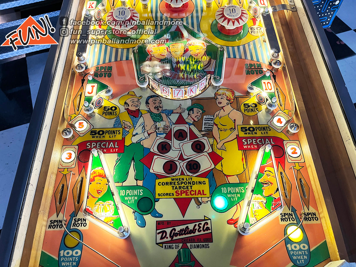 1967 Gottlieb King of Diamonds Pinball Machine - Restored