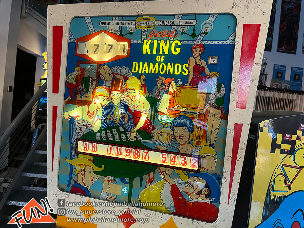 1967 Gottlieb King of Diamonds Pinball Machine - Restored