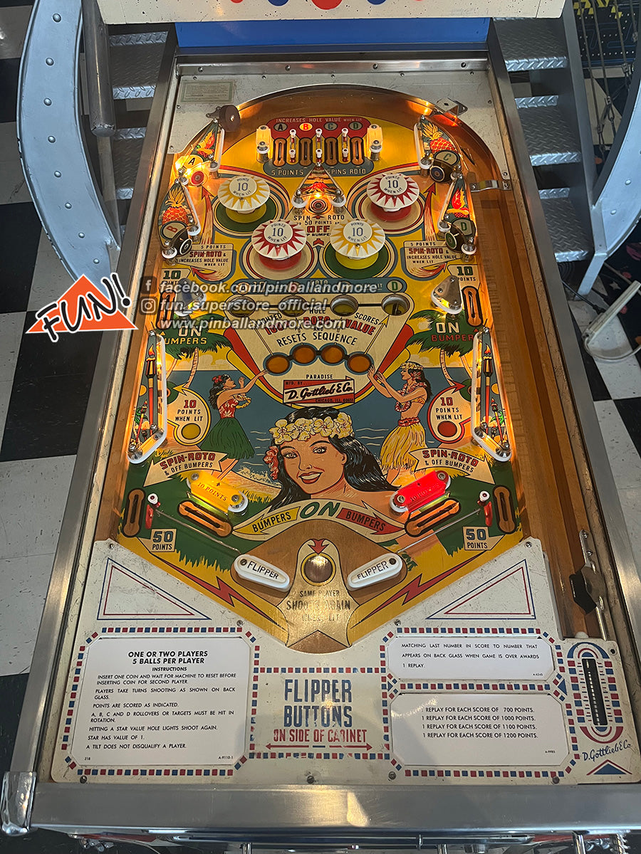 Paradise Pinball Machine