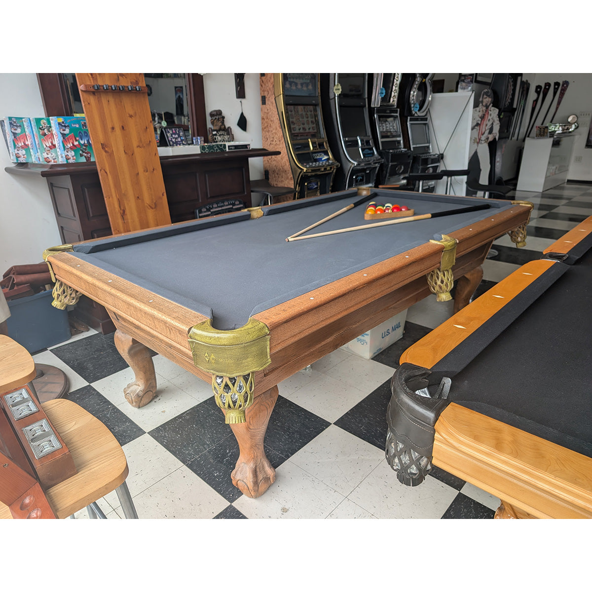 8' Golden Oak Pool Table