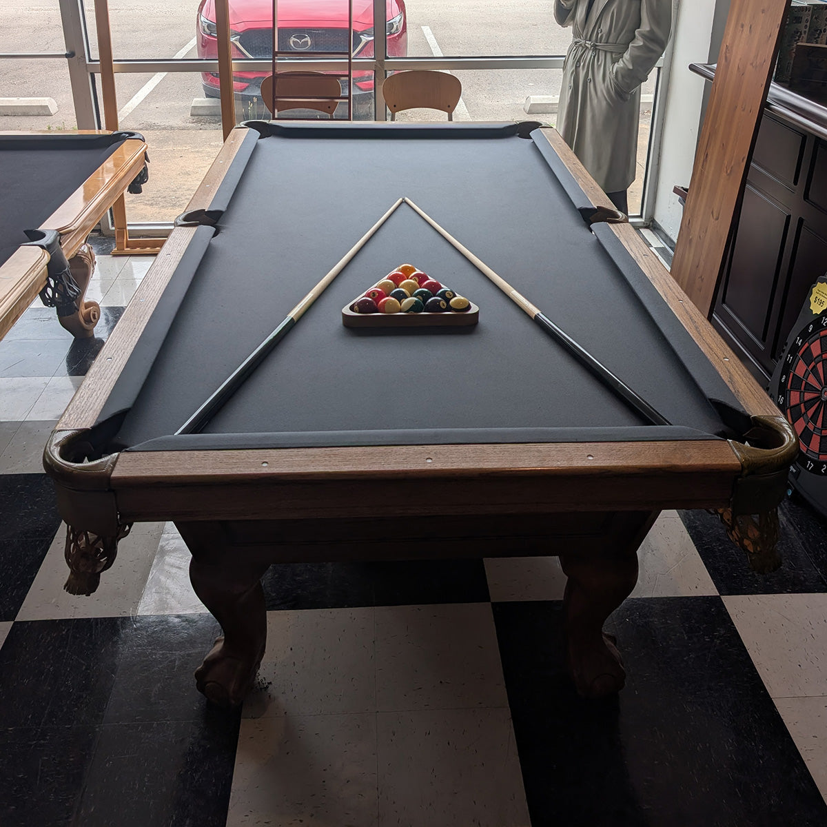 8' Golden Oak Pool Table